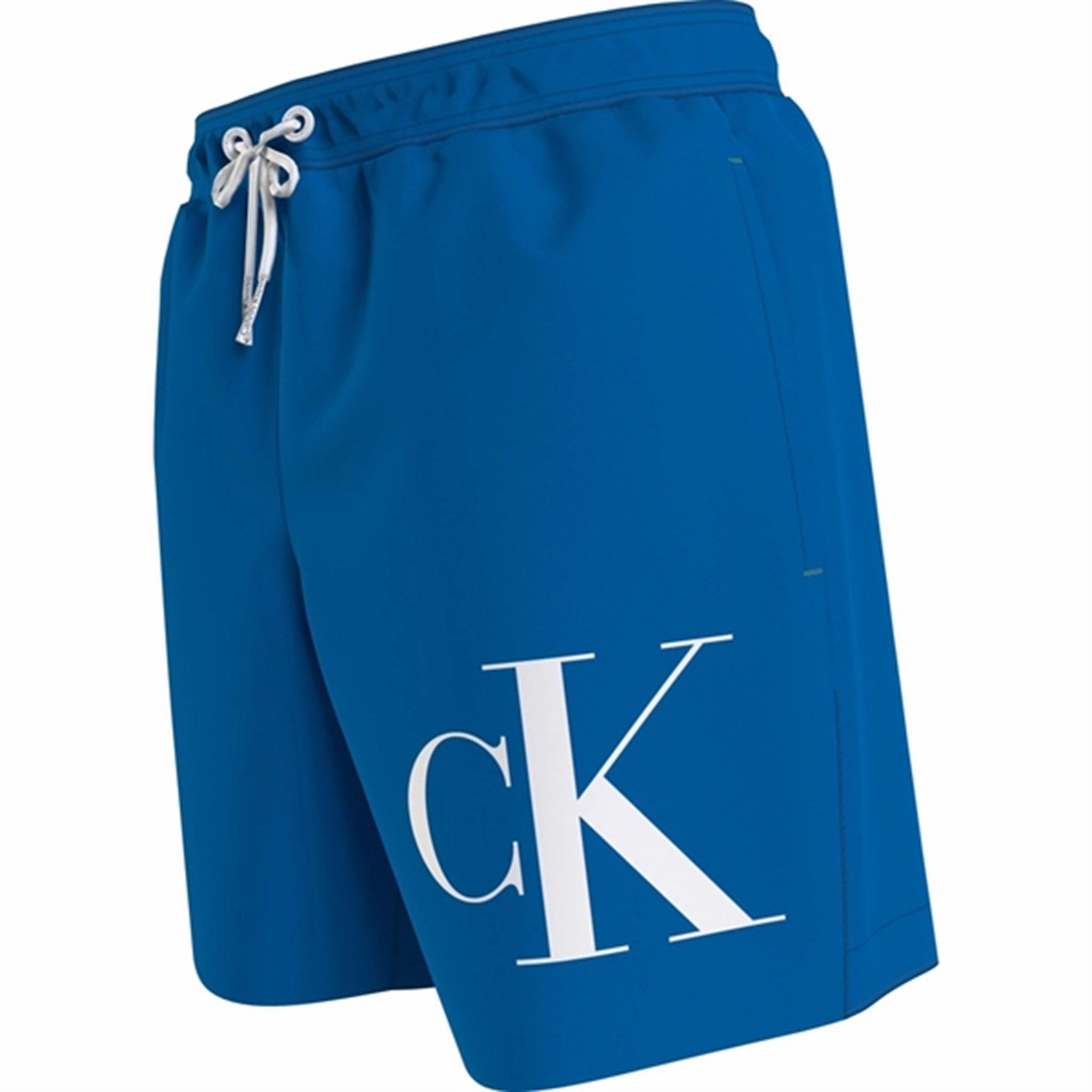 Calvin Klein Medium Drawstring Swim Trunks Blue Crush Vibrant Colors