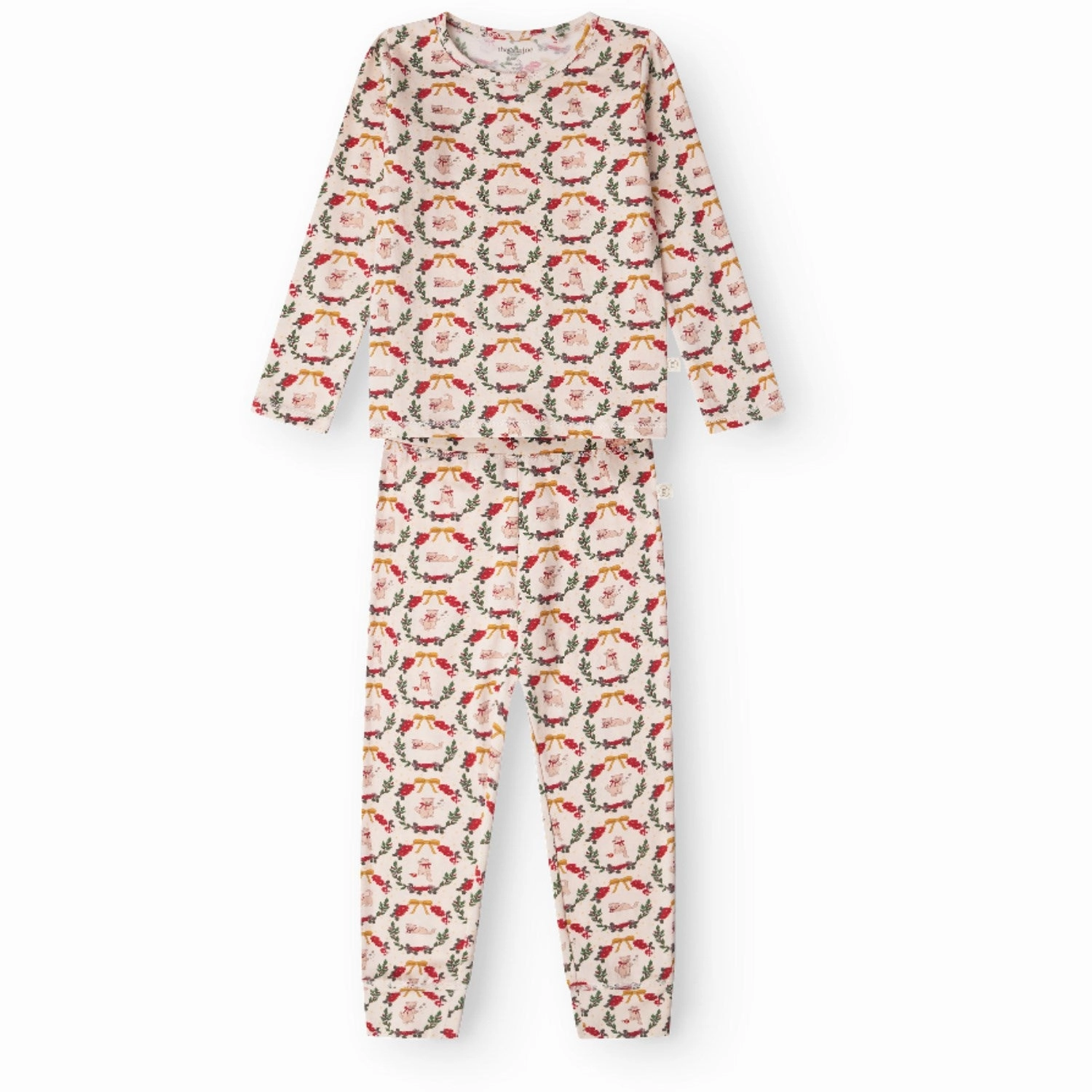 Layered construction Bedtime Style That's Mine Christmas Wreath Emilio Homewear Set