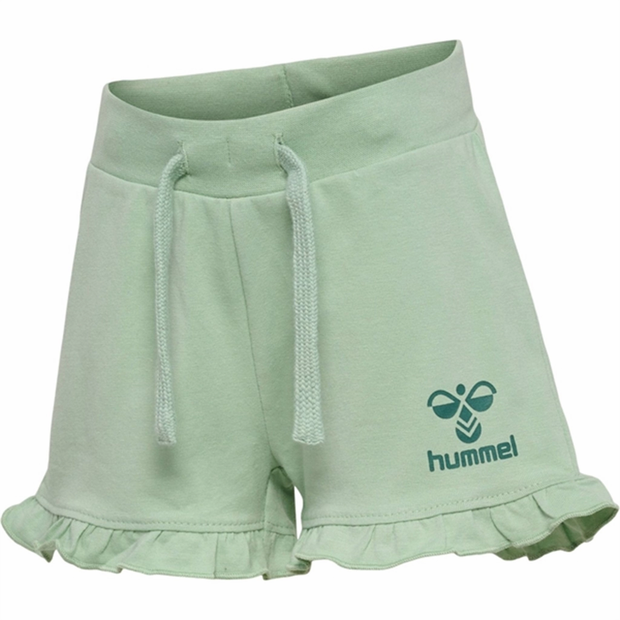 Hummel Silt Green Talya Ruffle Shorts mountain style