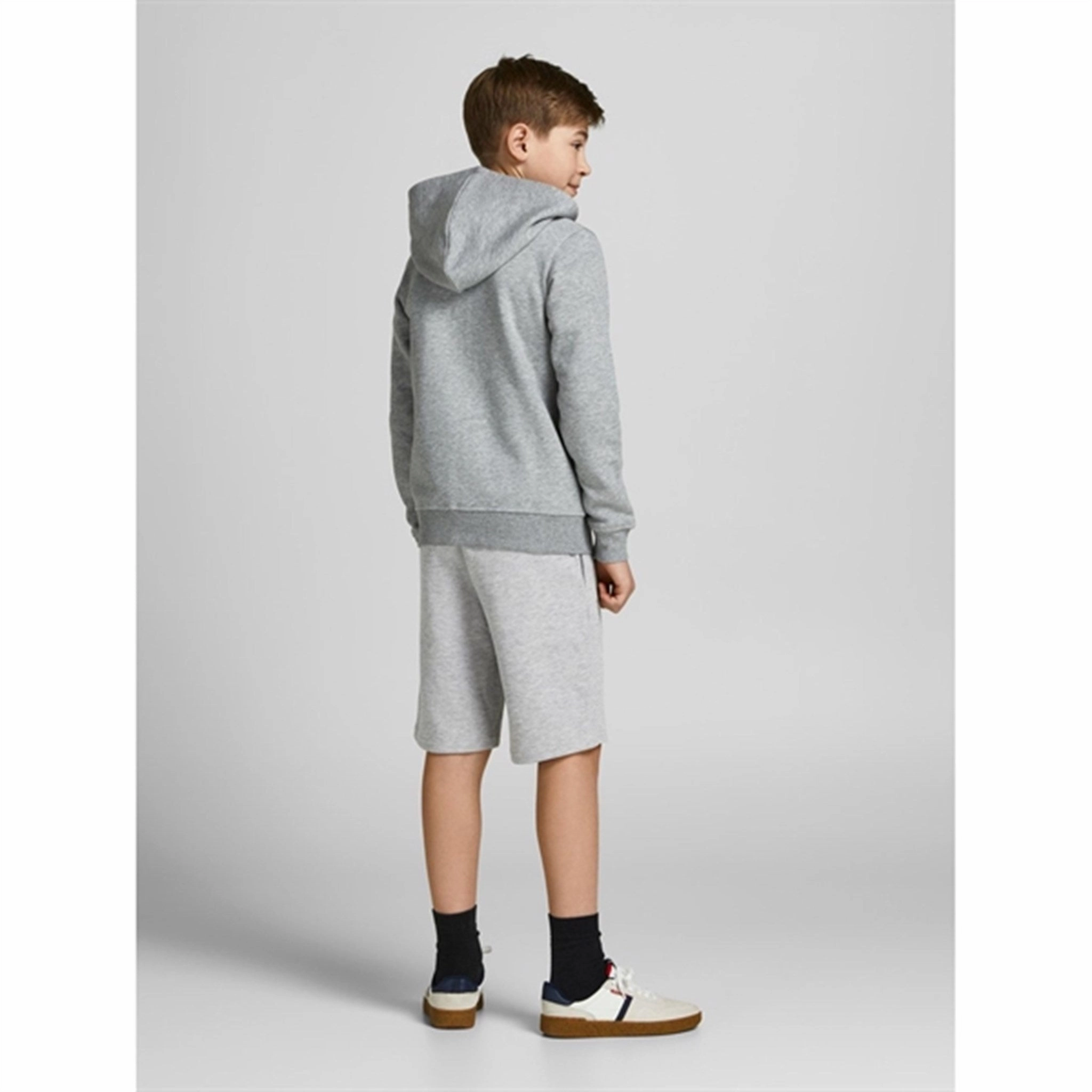 Jack & Jones Junior Light Grey Melange Basic Sweat Shorts Durable Feel
