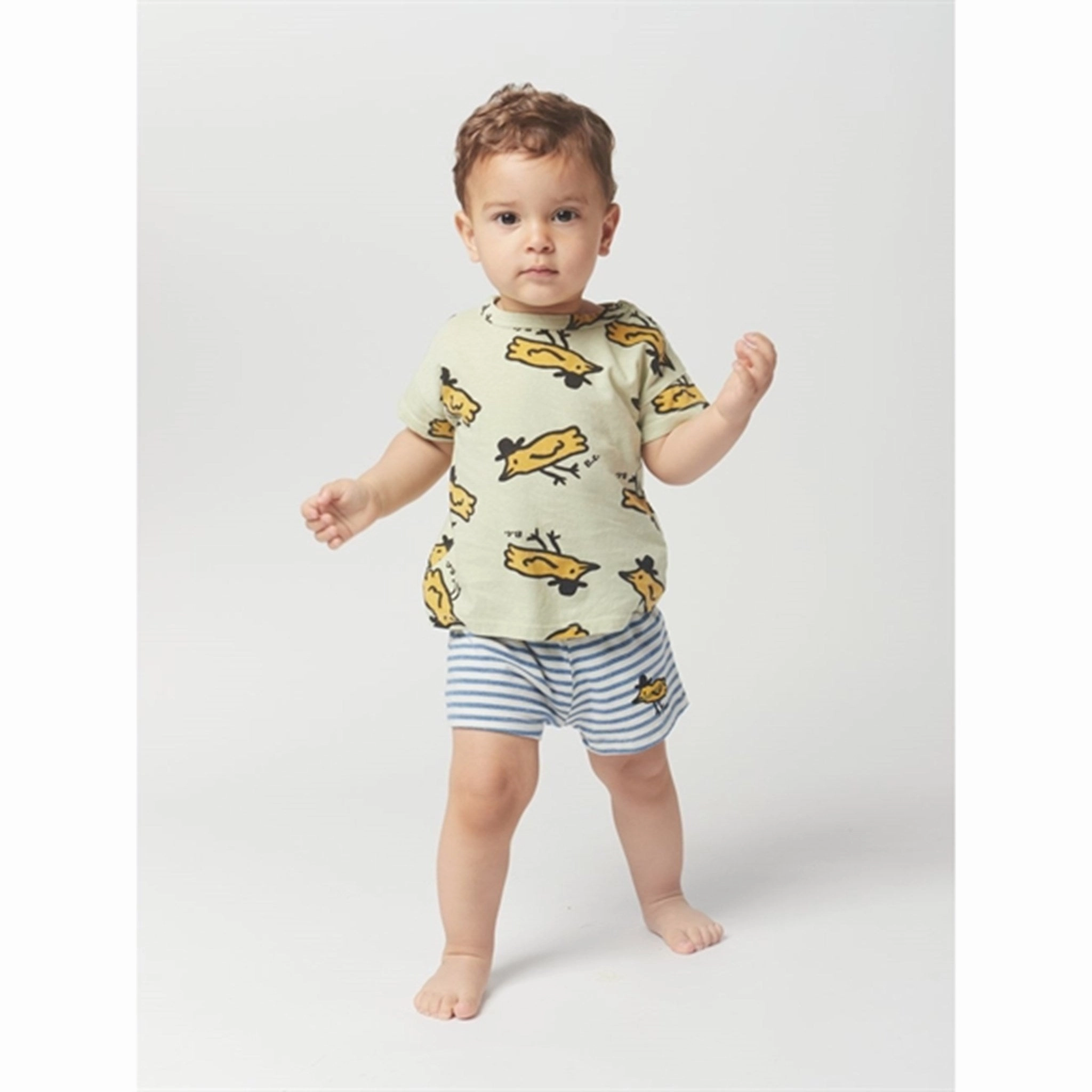 Bobo Choses Blue Stripe Shorts Basic Stretch GussetDesign