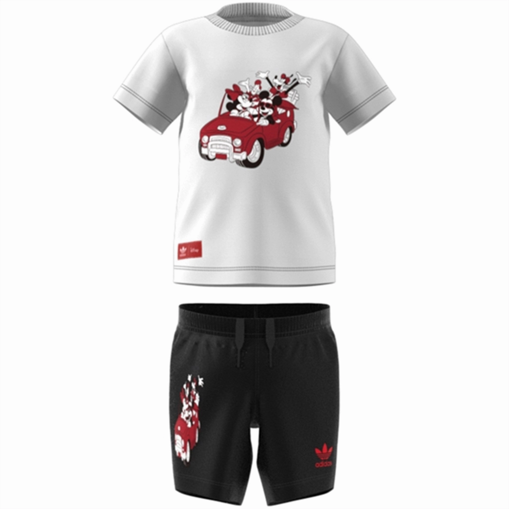 TemperatureRegulating Trendy Comfort adidas White Mickey Shorts Tee Set