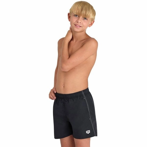 Retro-Glam UPF Protective Layer Arena Beach Boxers Solid R Black-White