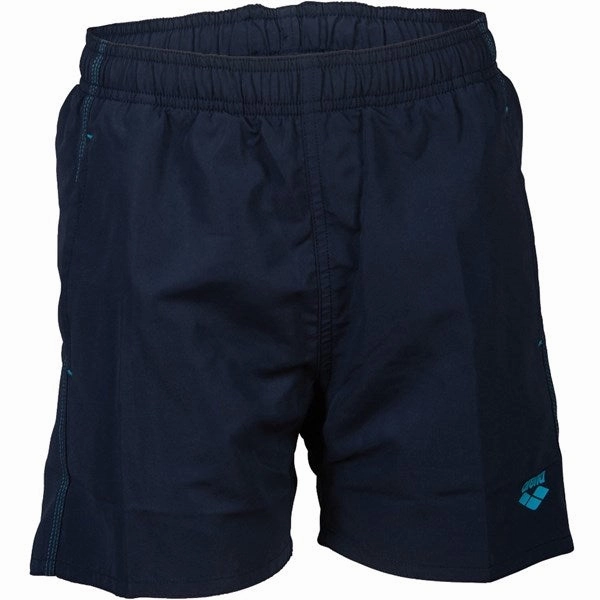 UPF Rated Fabric Arena Beach Boxers Solid R Navy-Turquoise