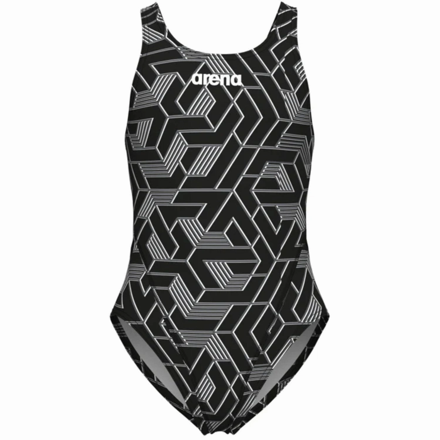 Tummy Control Panels Arena Black-Team Black Escape Swimsuit Swim Tech L