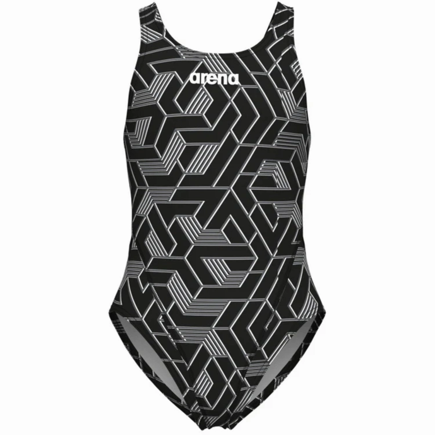 packable Arena Black-Team Black Escape Swimsuit Swim Tech L