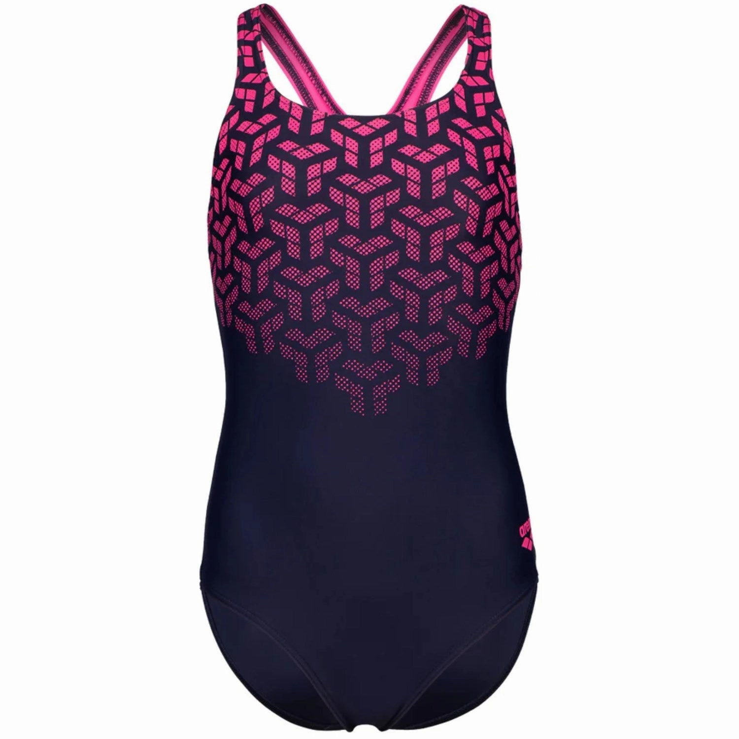 Arena Navy-Shocking Pink Kikko V Swimsuit Swim Pro Back Poolside Apparel