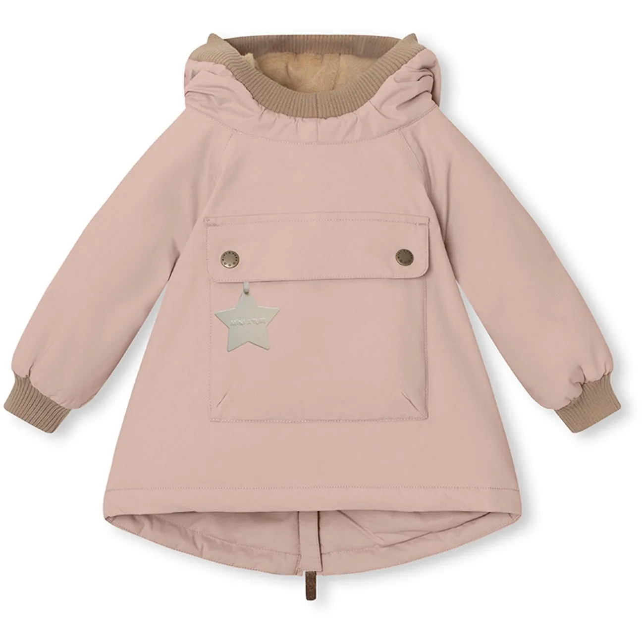 Mini A ture Adobe rose Baby Wen Fleece anorak Bonded Seam Technology Flexible Fit