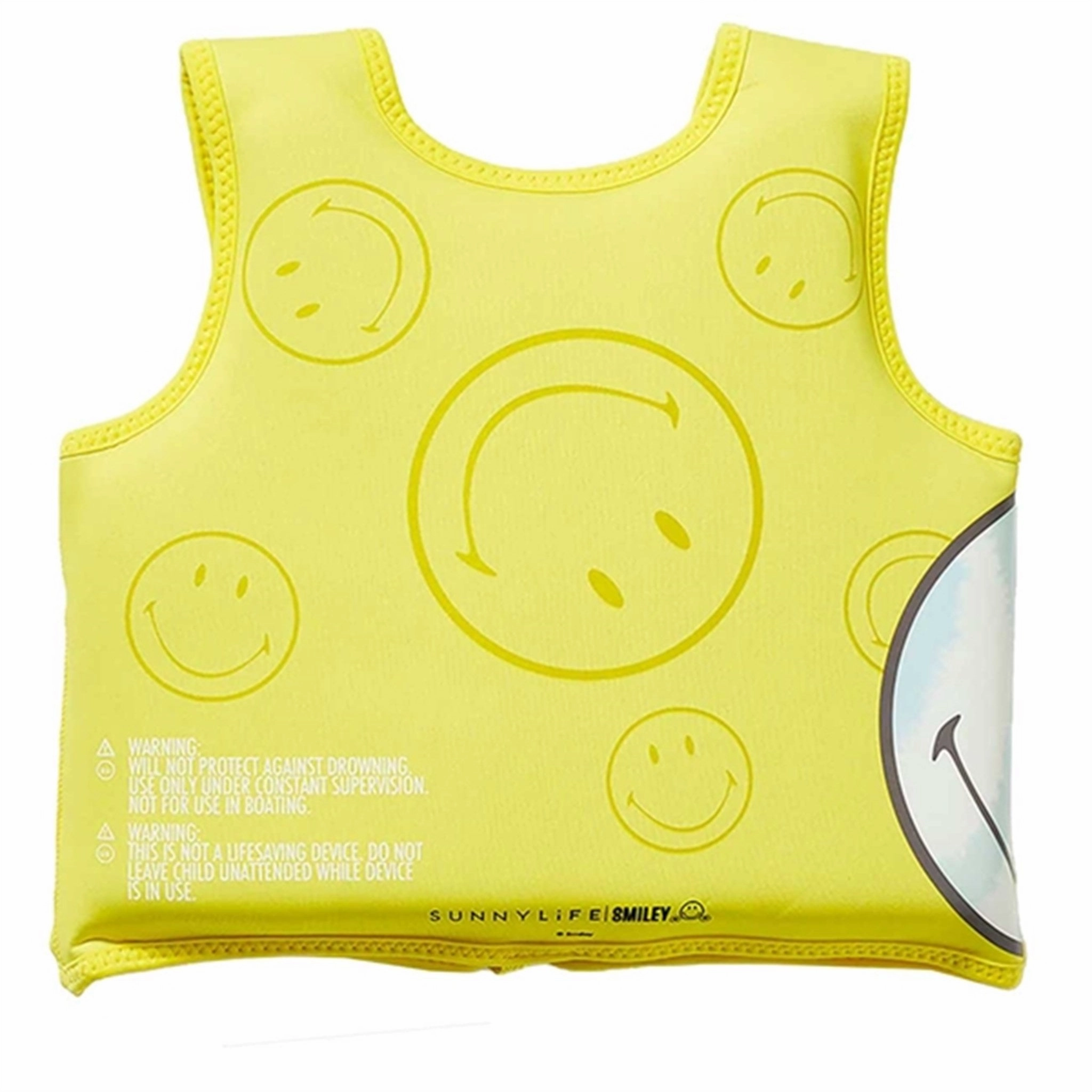 Bonded Edge Detailing Vacation Ready SunnyLife Swim Vest Smiley