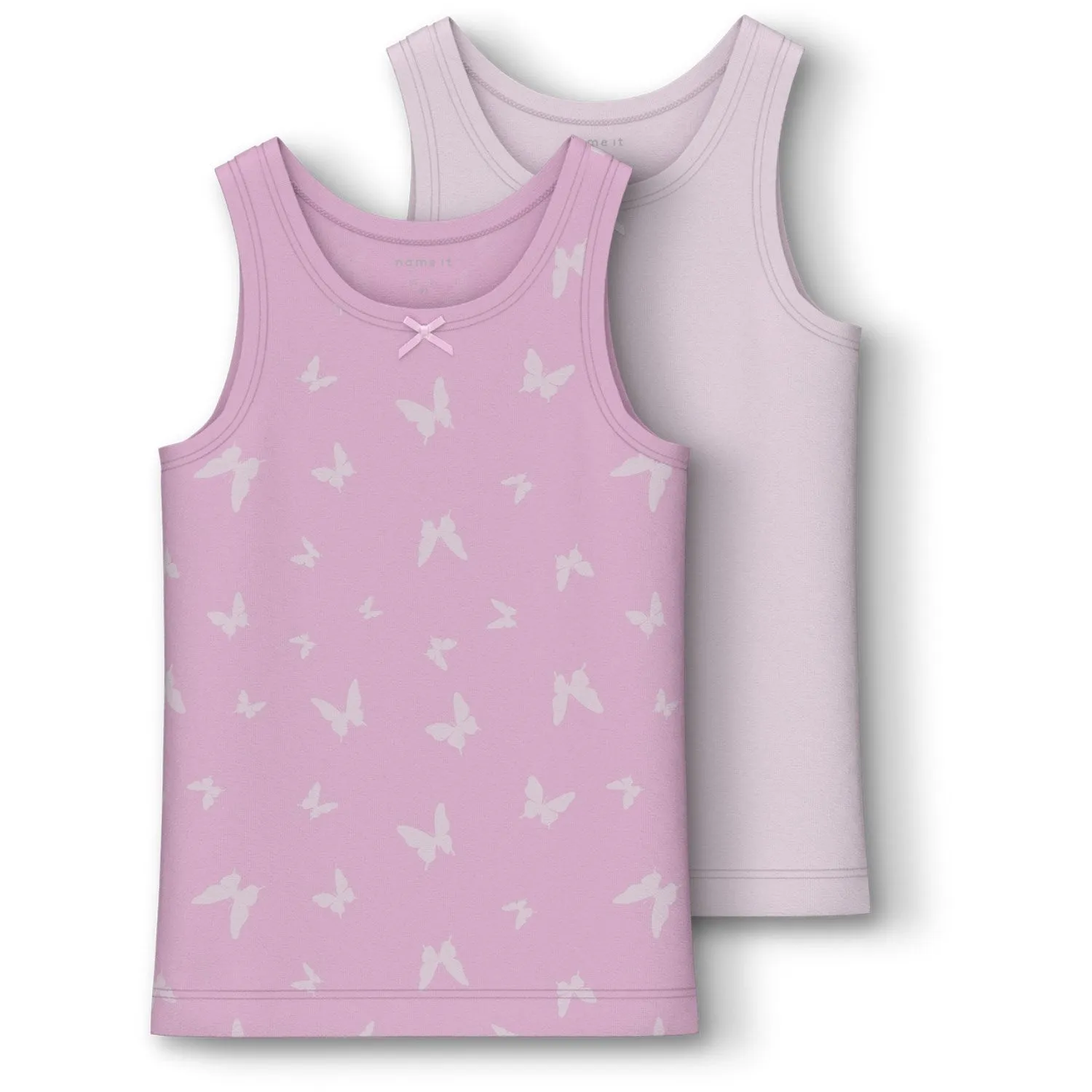 rare wear Name It Pink Lavender Tank Top 2-pack Pink Butterfly Noos
