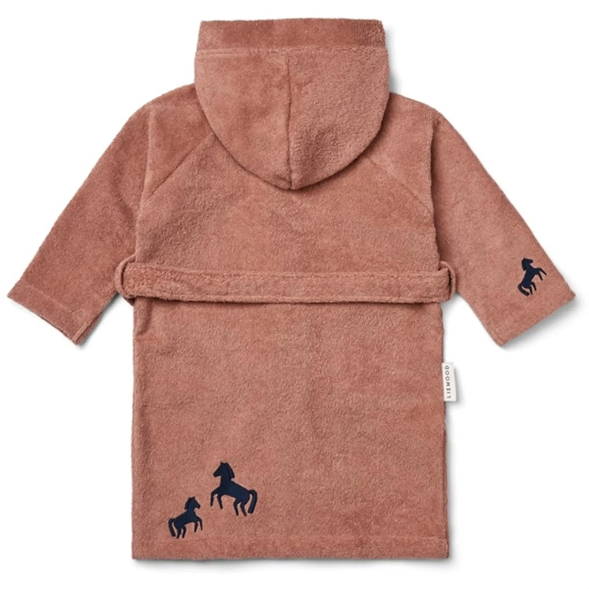Flexible Mood DoubleStitched Hems Liewood Kenna Bathrobe Horses/Dark Rosetta