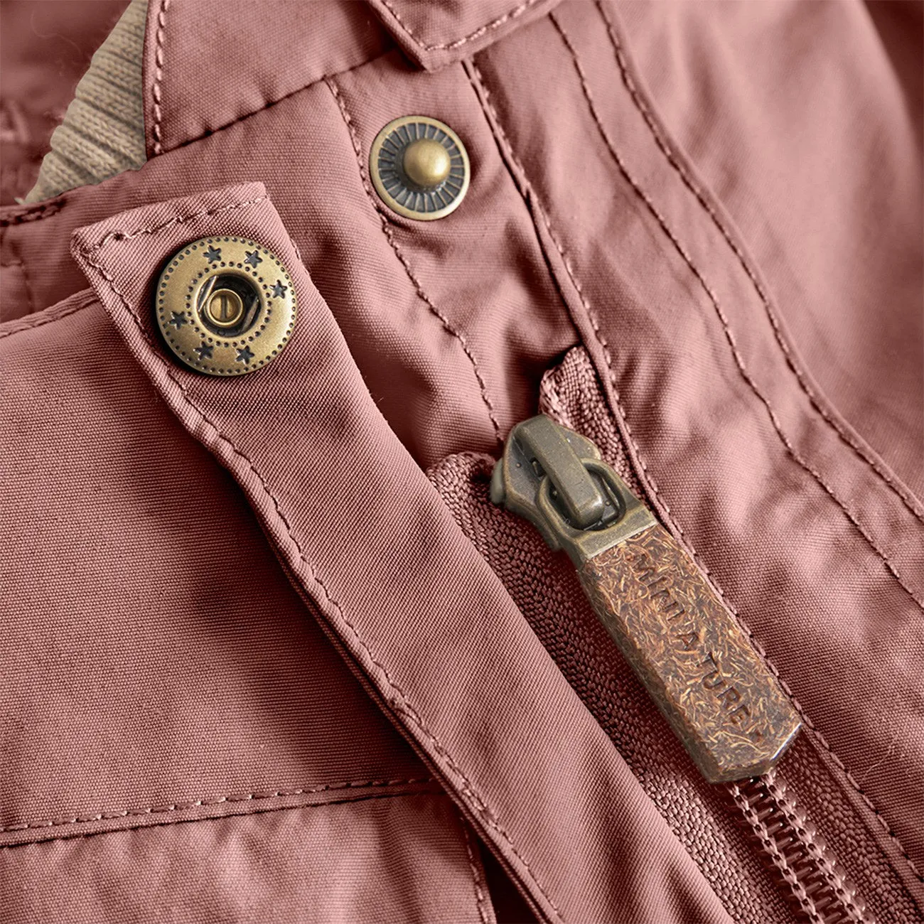 Mini A ture Light plum Wisti Fleece Snowsuit Simple chic shirt