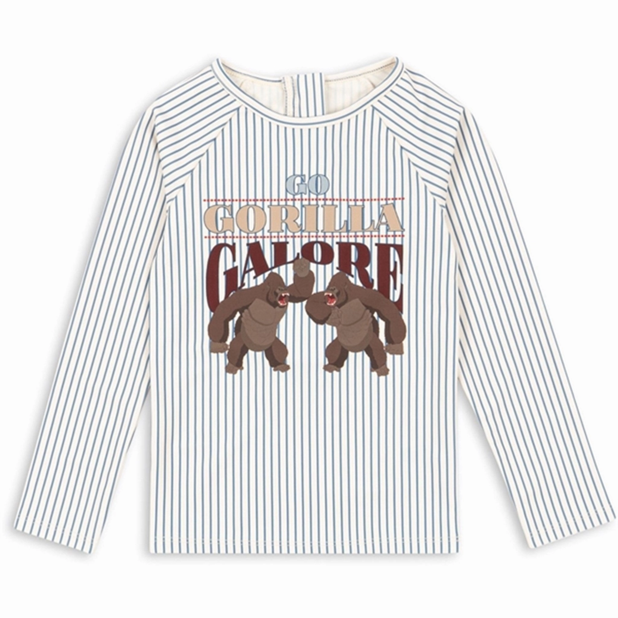 Konges Sl?jd Aster Swim Blouse Stripe Bluie Stretch Fabric Flexible Back Design