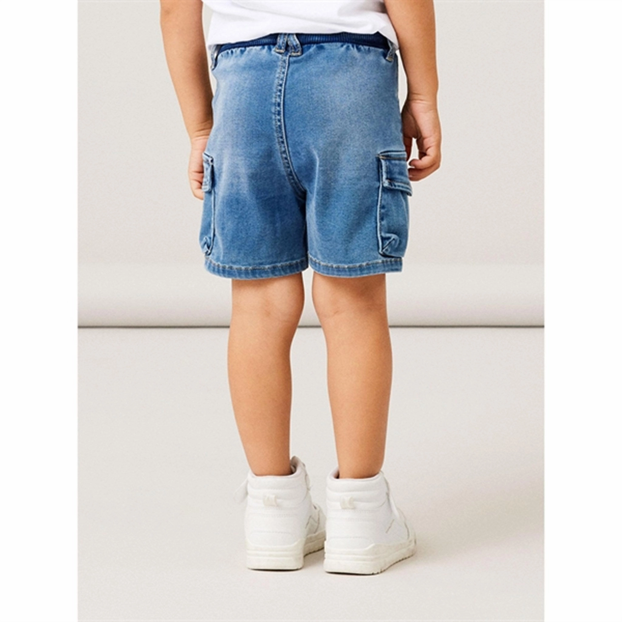 Modern Look WideLegOpening Name it Medium Blue Denim Ben Baggy Denim Shorts Noos