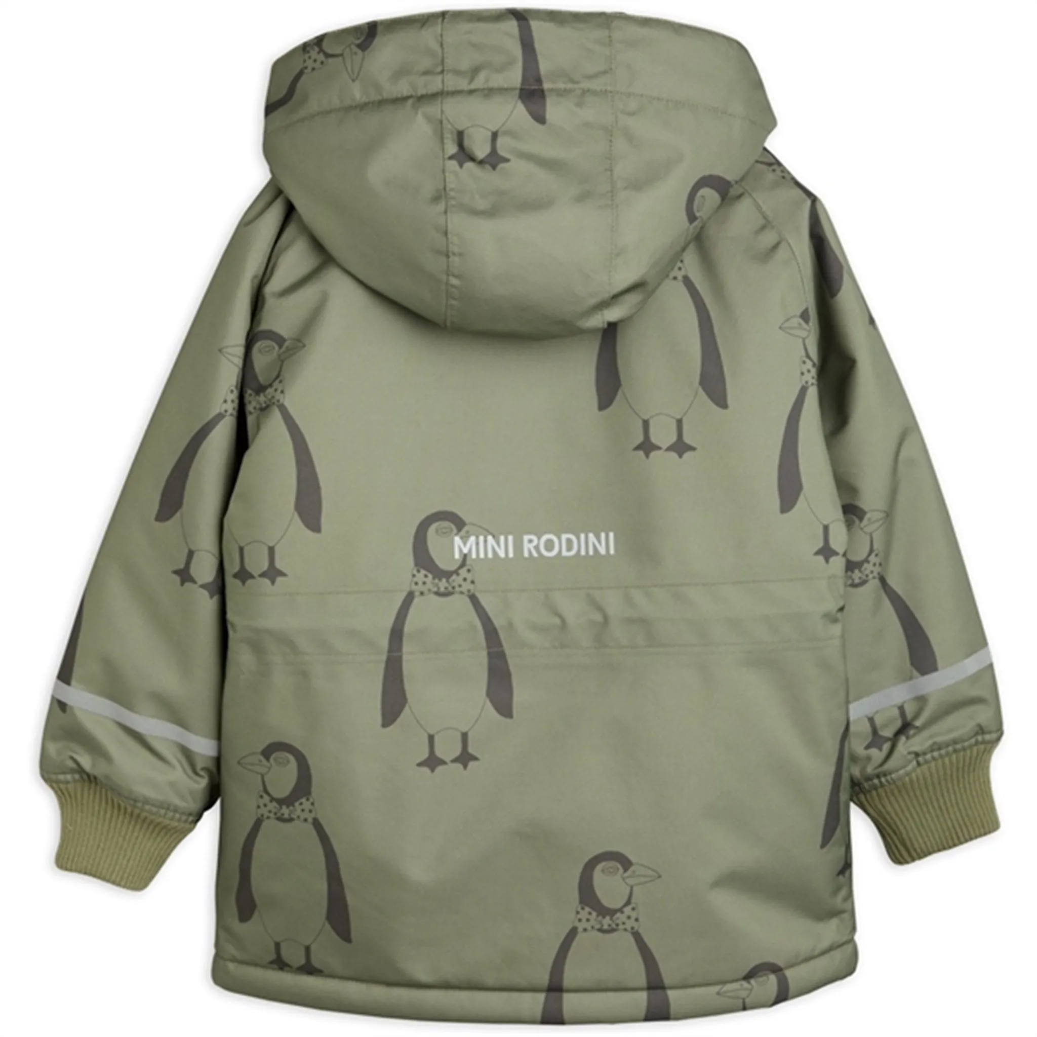 Layered Insulation Mini Rodini Penguin K2 Parka Jacket Green