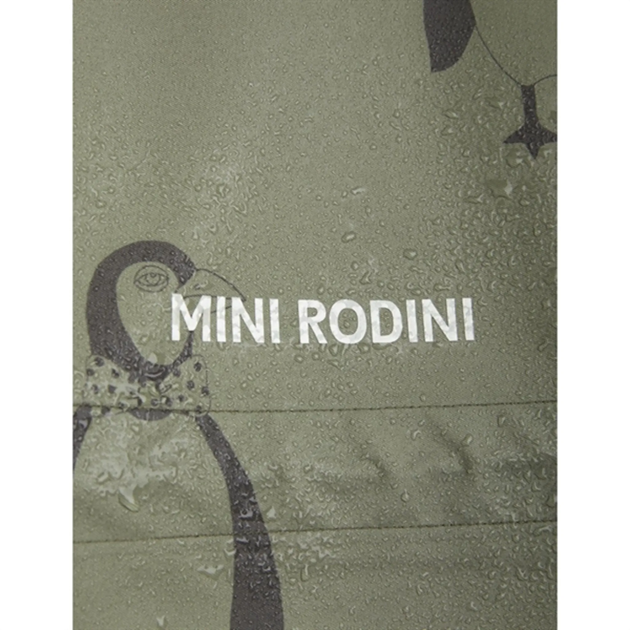 Mini Rodini Penguin K2 Parka Jacket Green suitable for outdoor adventures Cold Weather Wear