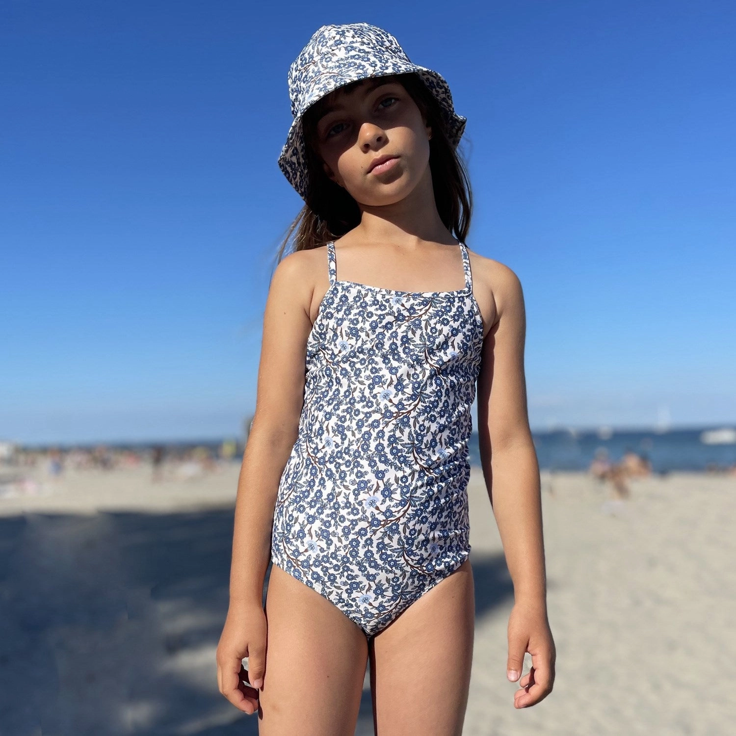 Petit Crabe Empress B Barbara Swimsuit - Made With Liberty? Fabric Sun Protective UPF 50 