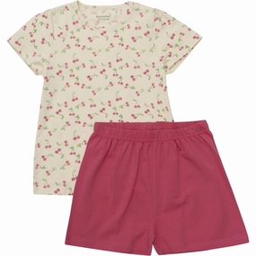 Minymo Pink Dogwood 2-delt Set AOP cool tones