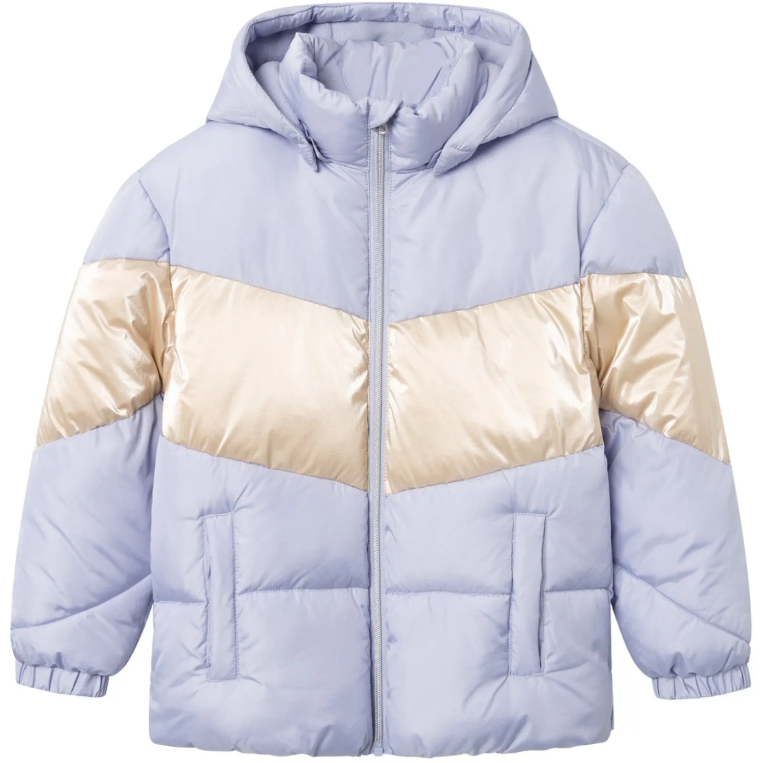 Jewel-Tone Water-resistant Name It Icelandic Blue Mille Puffer Jacket