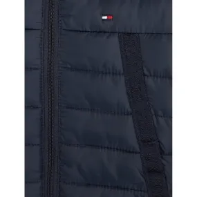 Tommy Hilfiger Baby Monotype Tape Puffer Jacket Desert Sky Stand-Collar Smooth-Finish