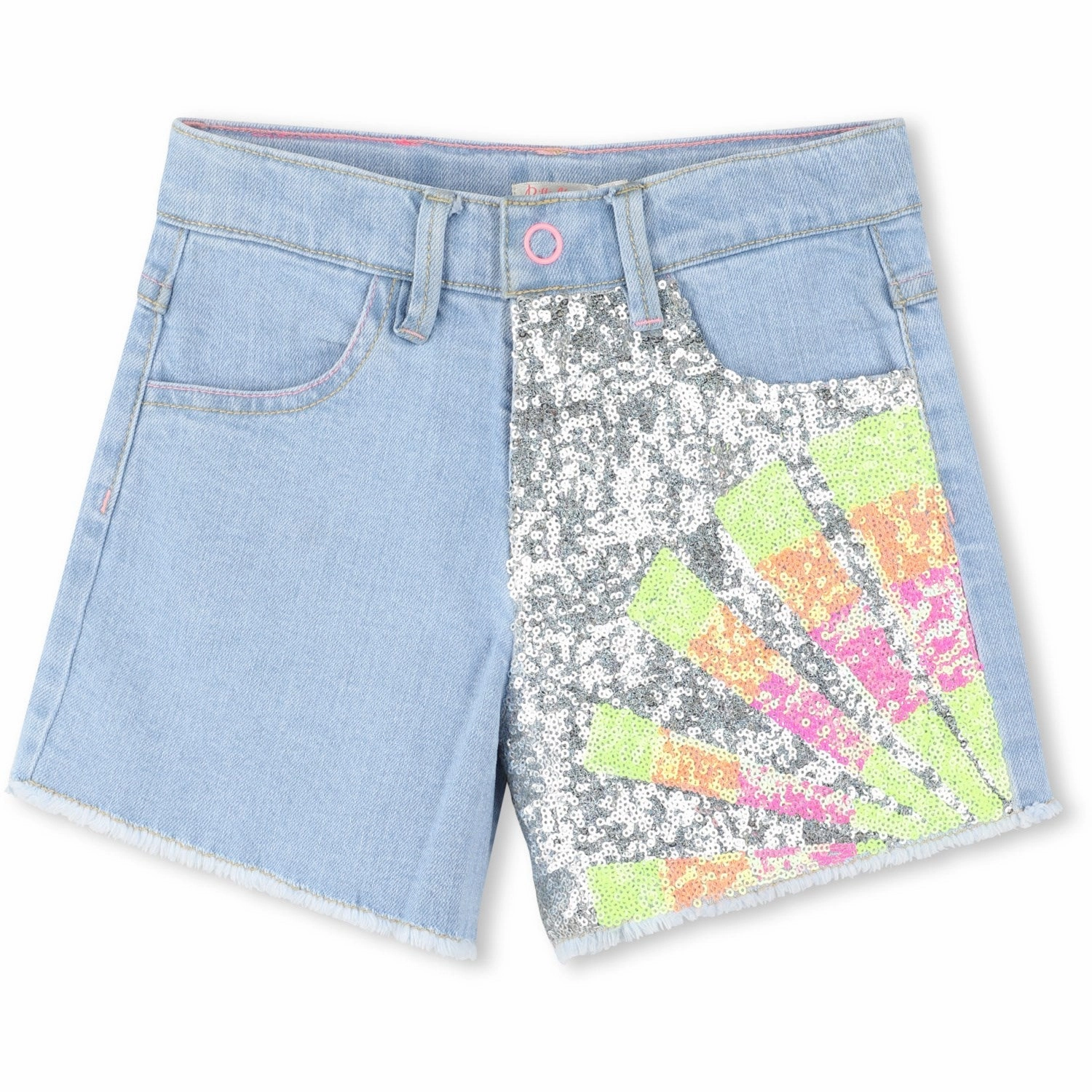 Odor Control Technology Billieblush Double Stone Bleach Denim Shorts