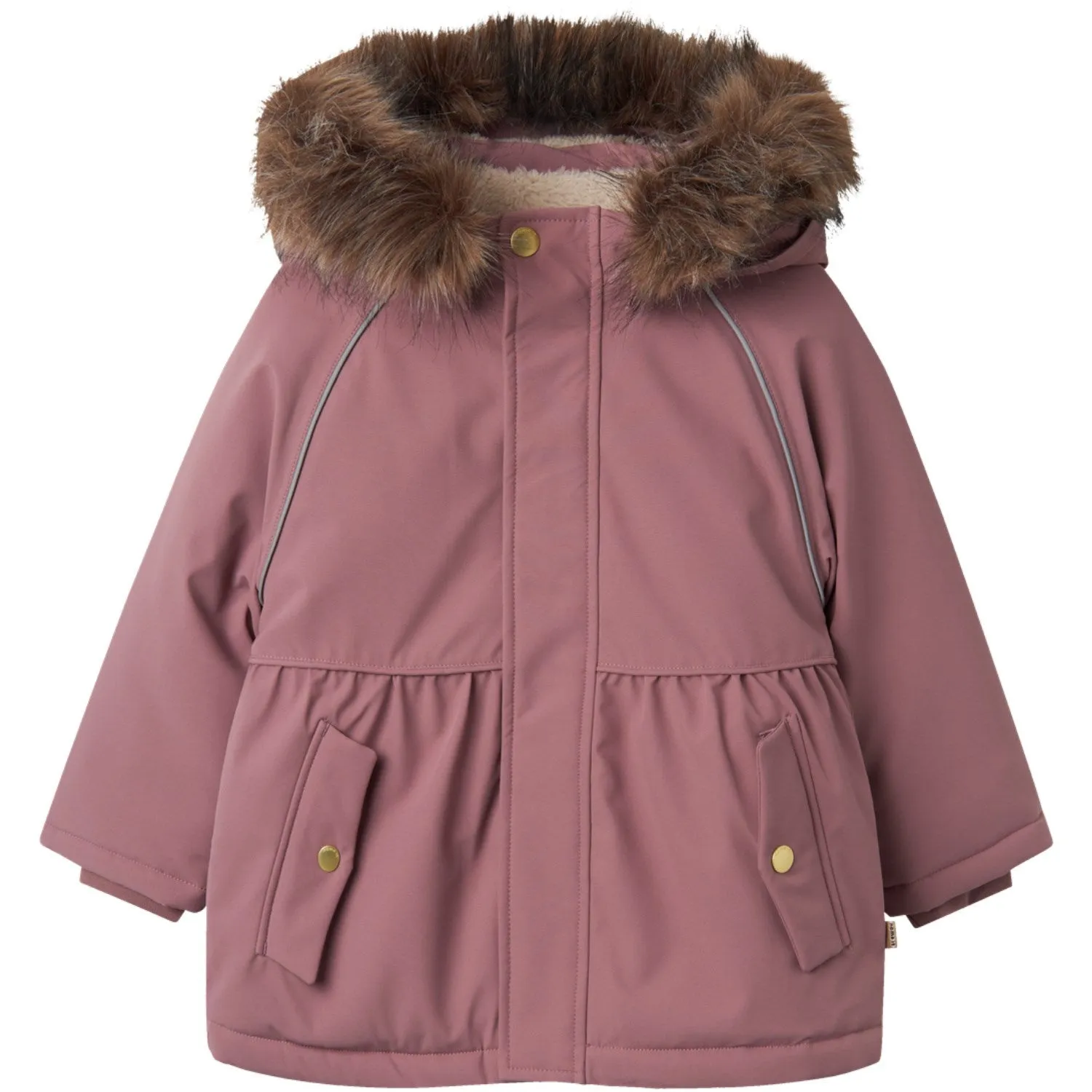 Taped Neckline Seams Travel Layer Name It Grape Shake Snow05 Jacket Solid 1Fo