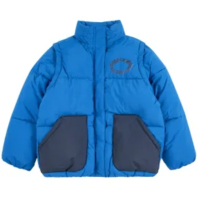 Bobo Choses Blue Tic Tac Toe Padded Anorak custom-fit