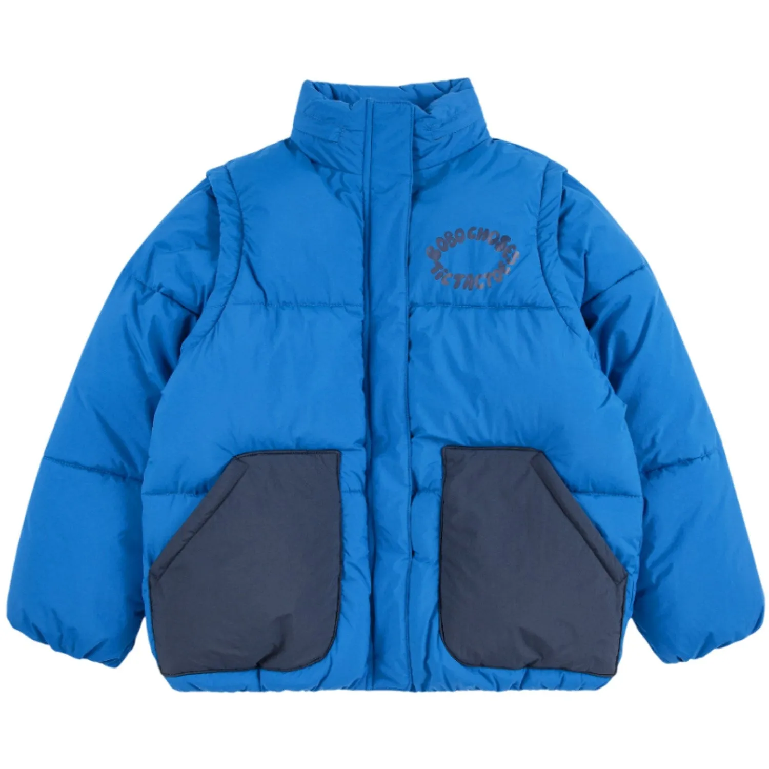 Bobo Choses Blue Tic Tac Toe Padded Anorak custom-fit