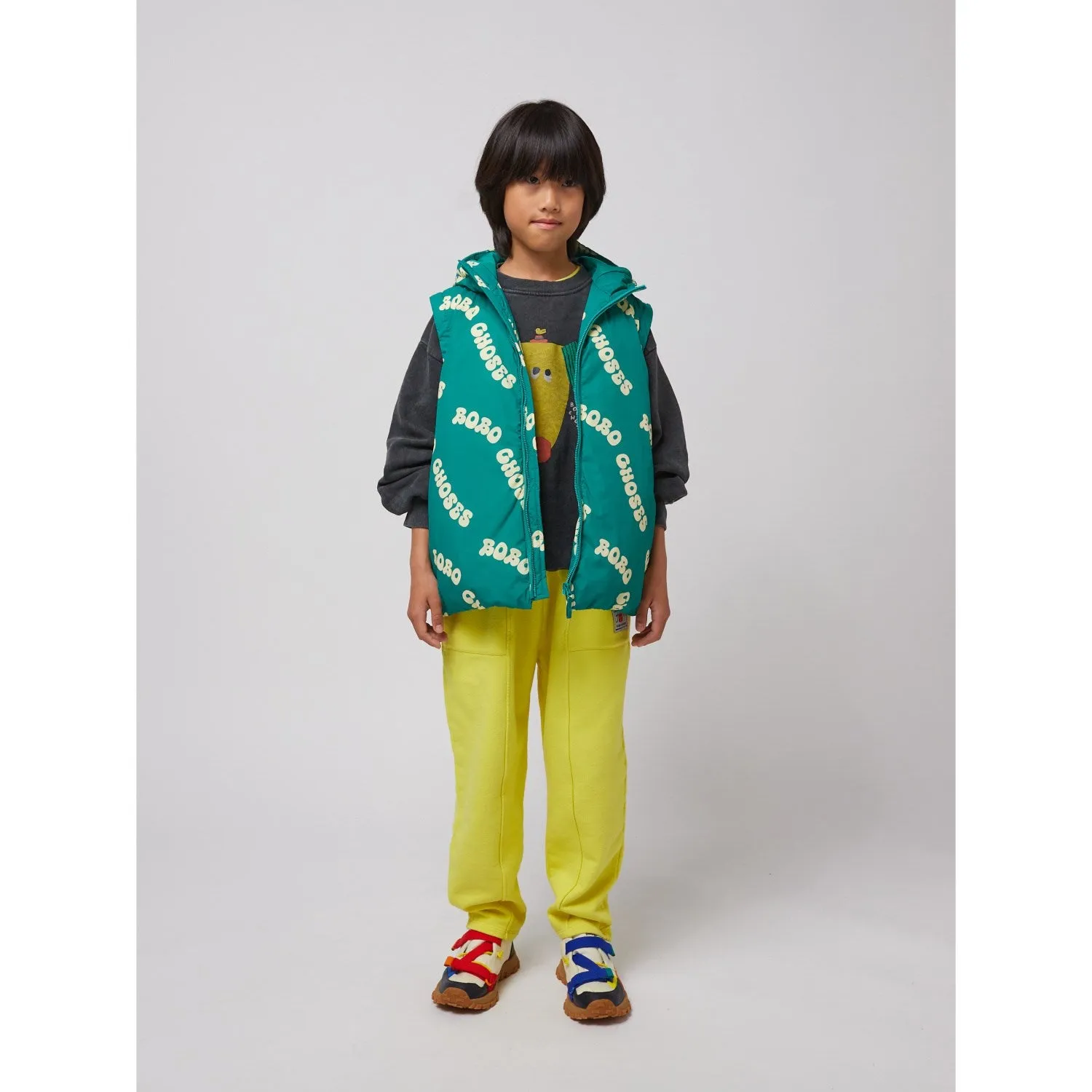 Bobo Choses Green Wavy Bobo Choses All Over Light Padded Anorak Deal