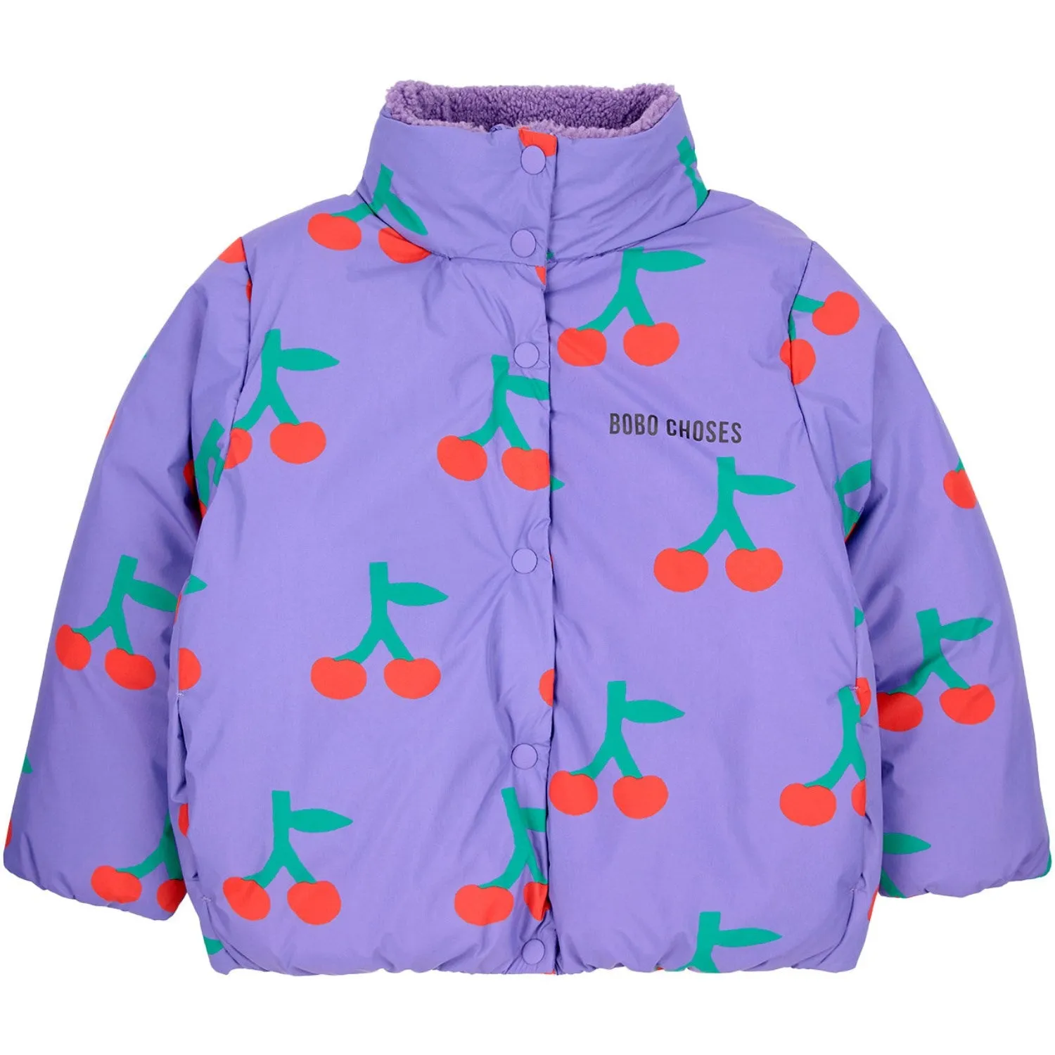tall size Button Bobo Choses Lavender Bobo Cherry All Over Anorak