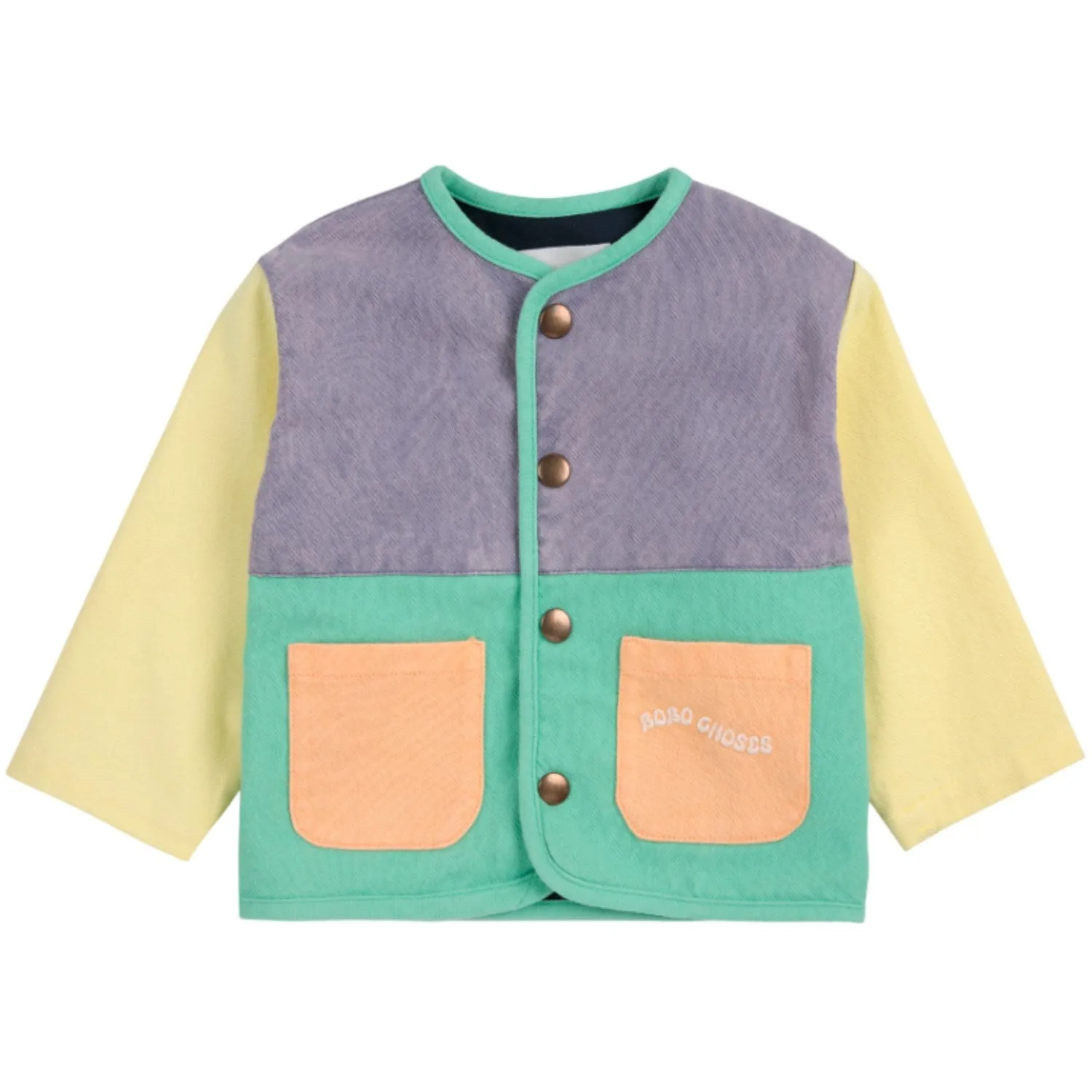Bobo Choses Multicolor Color Block Woven Jacket Goggles Connect