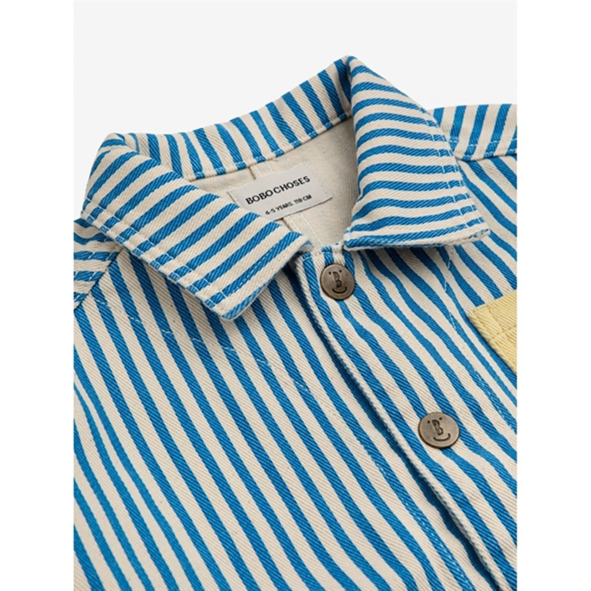 Bobo Choses Striped Color Block Denim Jacket Blue Trail Friendly Advantage