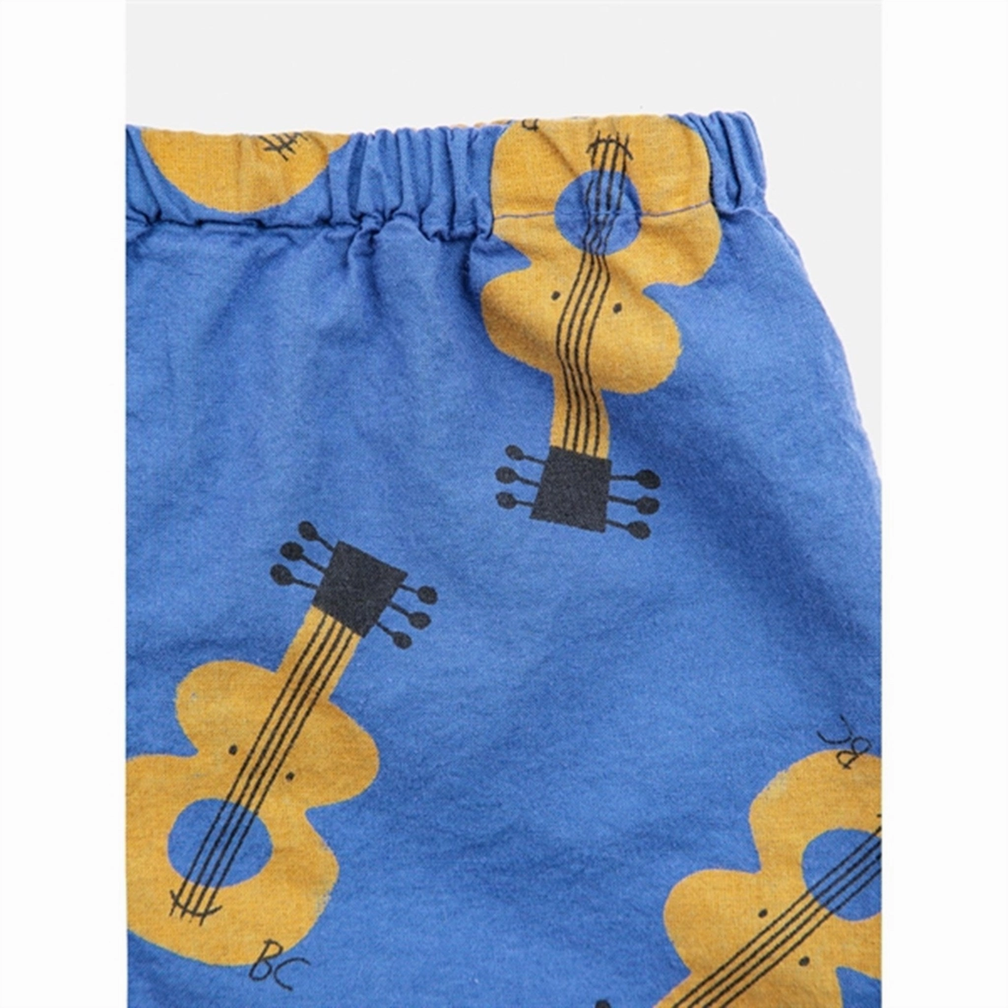 Bobo Choses Baby Acoustic Guitar All Over Woven Shorts Navy Blue Quick Change Friendly present for him