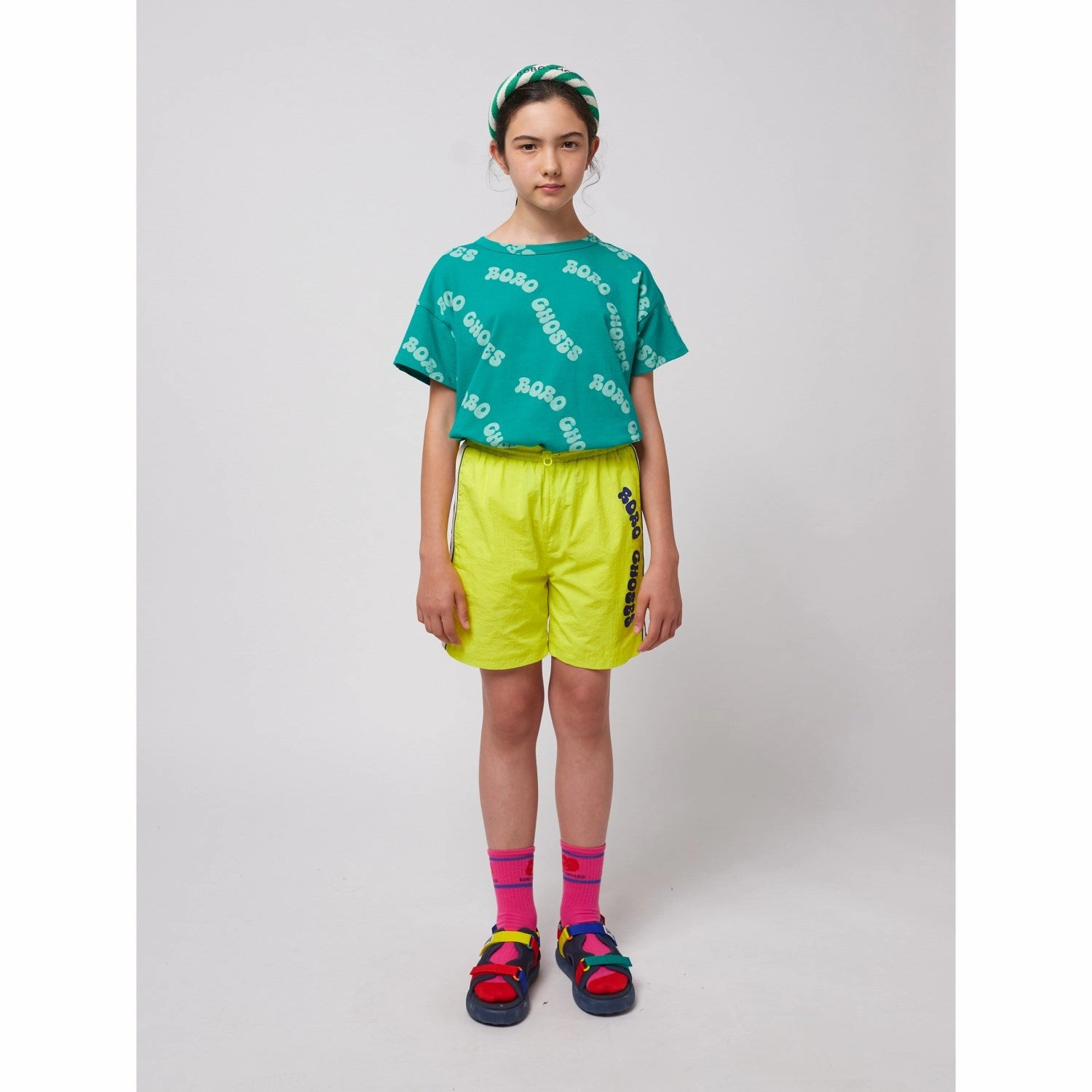 Gusseted Crotch Bobo Choses Light Yellow Wavy Bobo Choses Tracksuit Bermuda Shorts