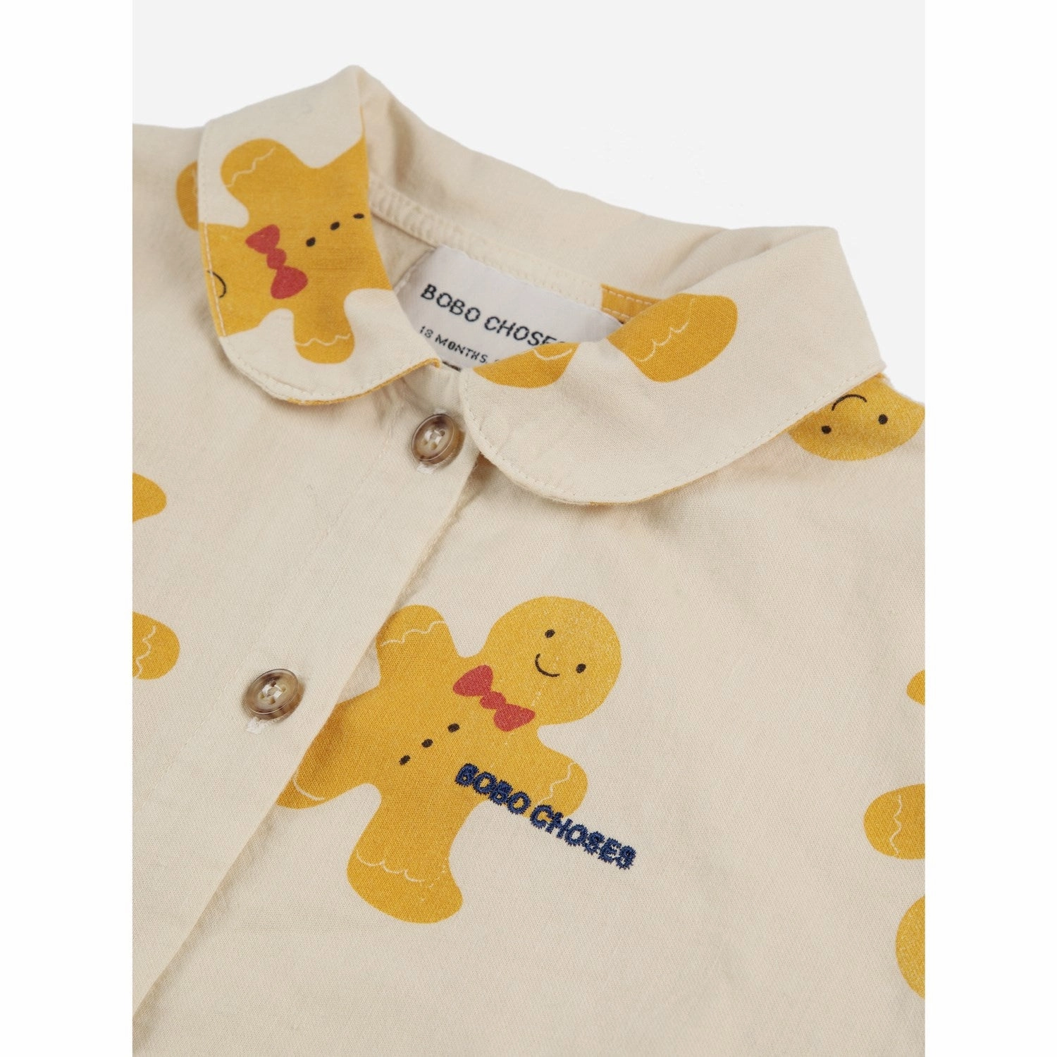 Bobo Choses Offwhite Baby Gingerbread All Over Lounge Set Snuggle Fit