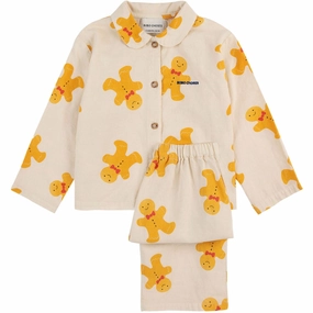 Flexible shape Soft Presence Bobo Choses Offwhite Baby Gingerbread All Over Lounge Set