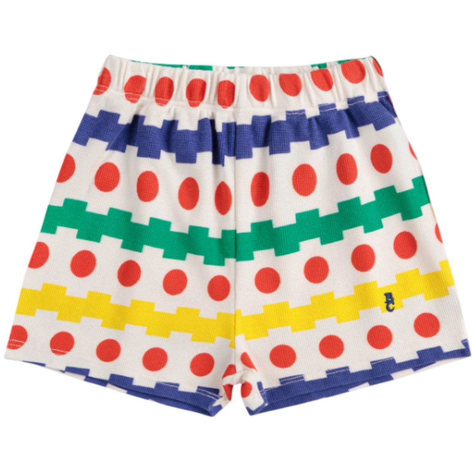 creative industry SoftInnerLining Bobo Choses Offwhite Geometric All Over Waffle Shorts