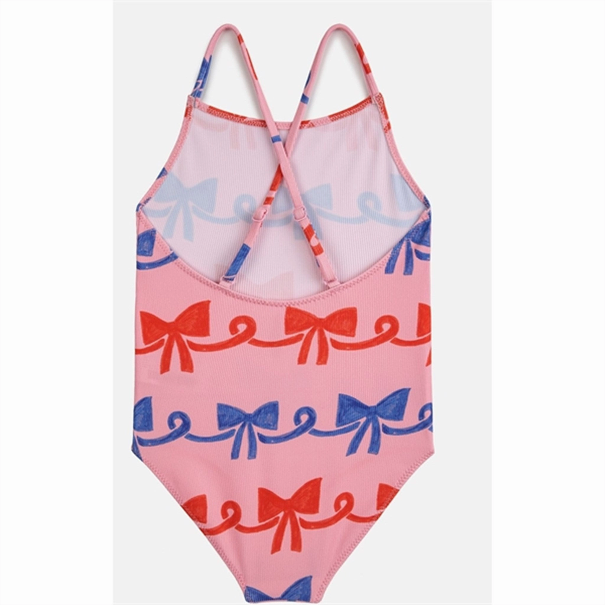 Back Coverage Design Bobo Choses Ribbon Bow All Over Swimsuit Fuchsia