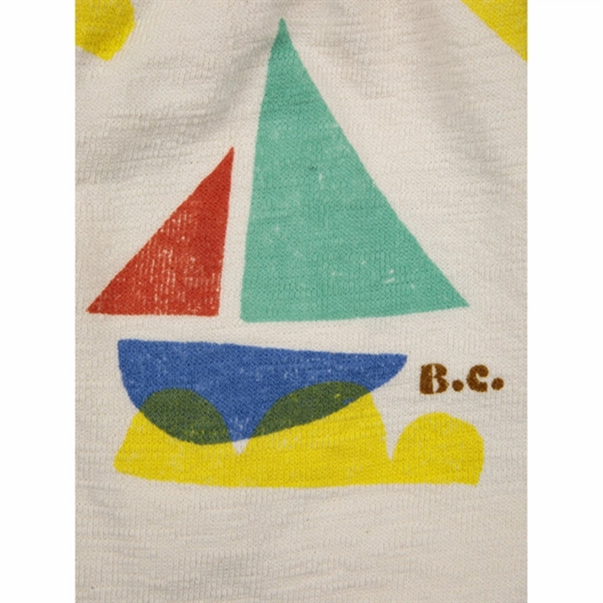 Holiday Gift Flexible Waistband Bobo Choses White Multicolor Sail Boat All Over Bermuda Shorts