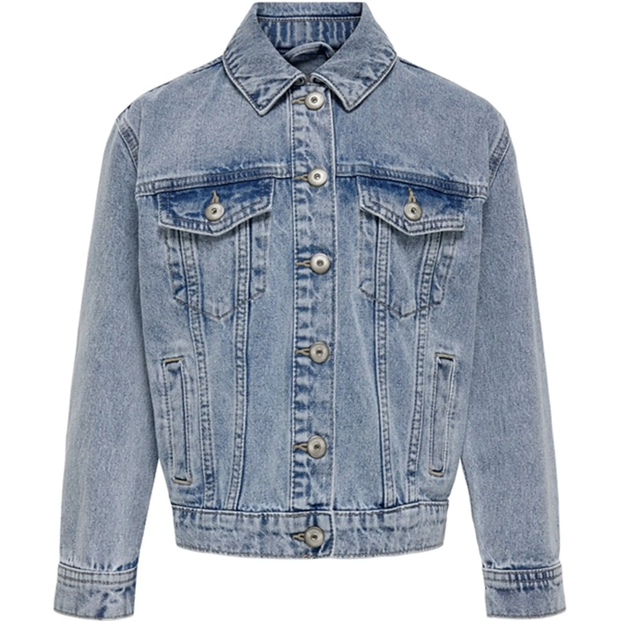 Trunk Fade Resistant Dye Kids ONLY Light Blue Denim Ocean Oversize Denim Jacket