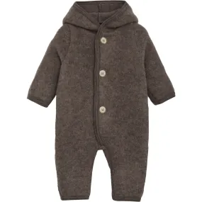 Flowy-Shape Huttelihut Brown Melange Pram Suit Pixie Wool Fleece