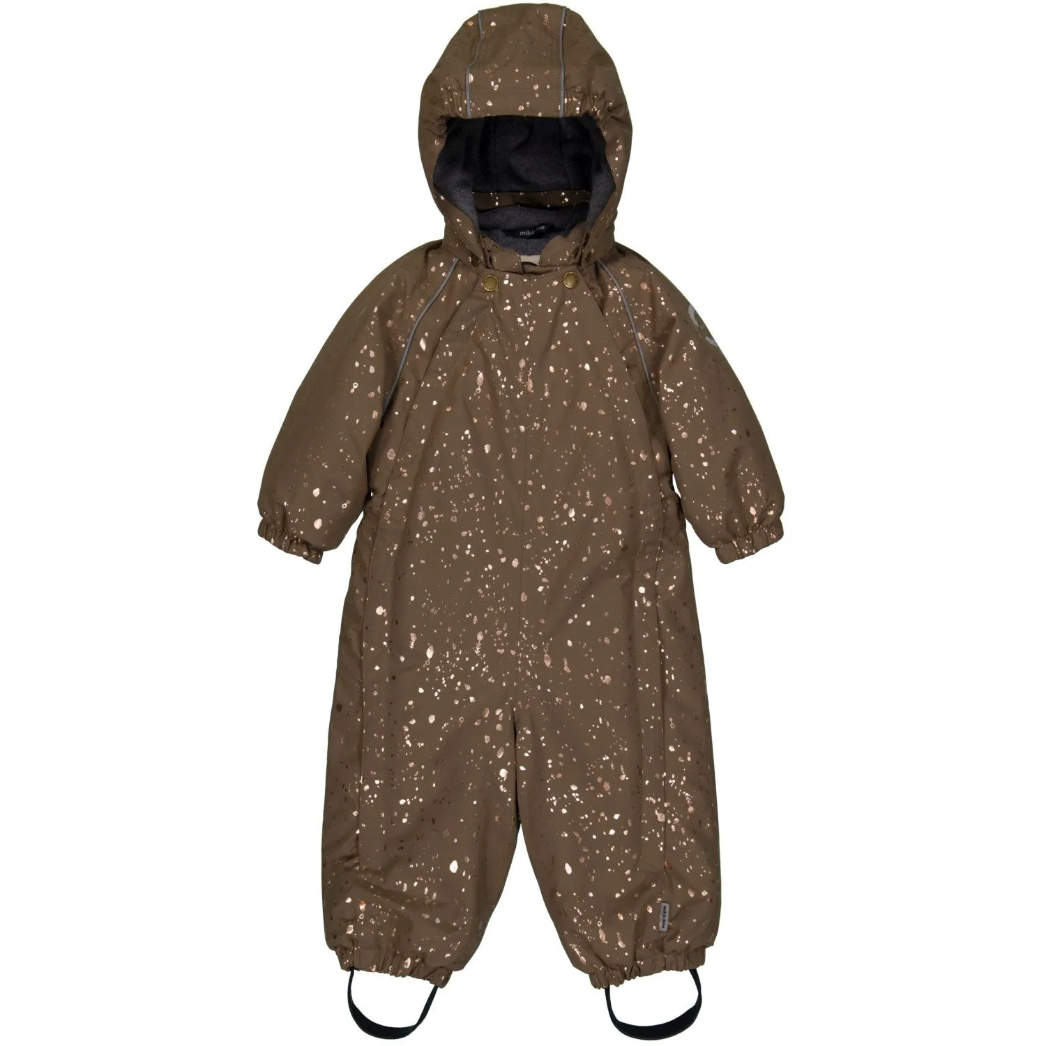 Mikk-Line Chocolate Chip Polyester Suit Glitter Pleat-Front