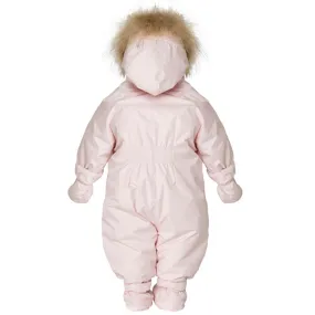 Ver de Terre Baby Flyverdragt m. Pels Rose Powder Anti-Static-Finish animal-print