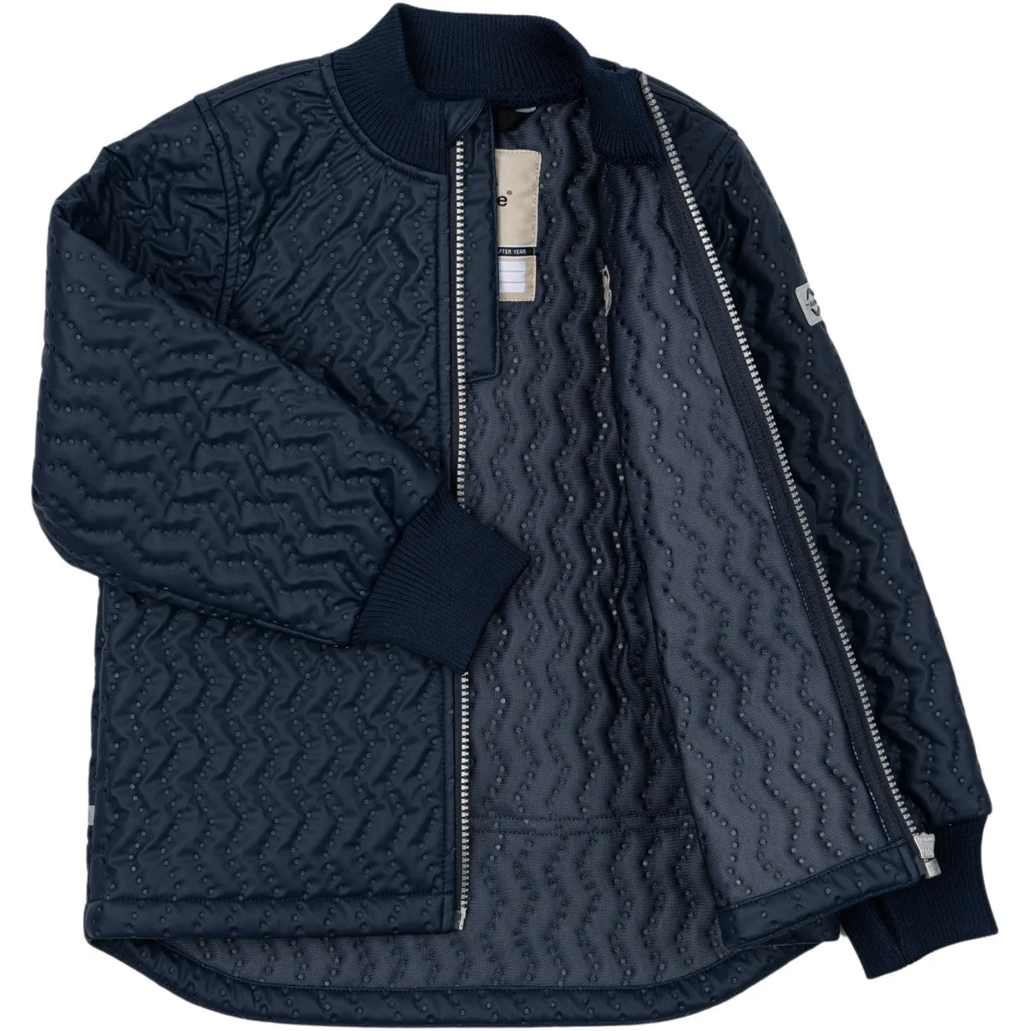 High-Collar Metallic-Shine Mikk-Line Blue Nights Duvet Set