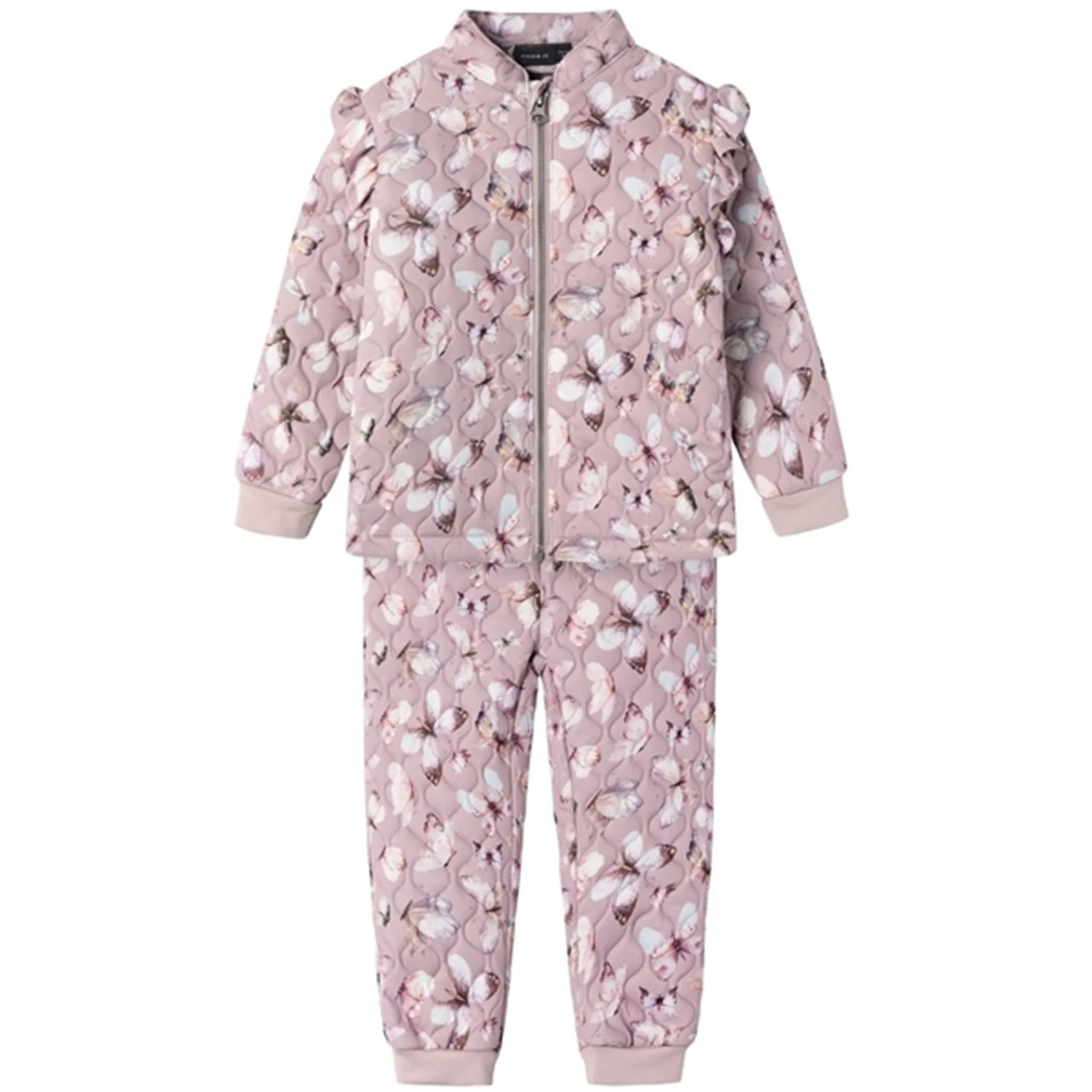 Name it Deauville Mauve Moon Quilted Set Butterfly Floral-Pattern polka-dot