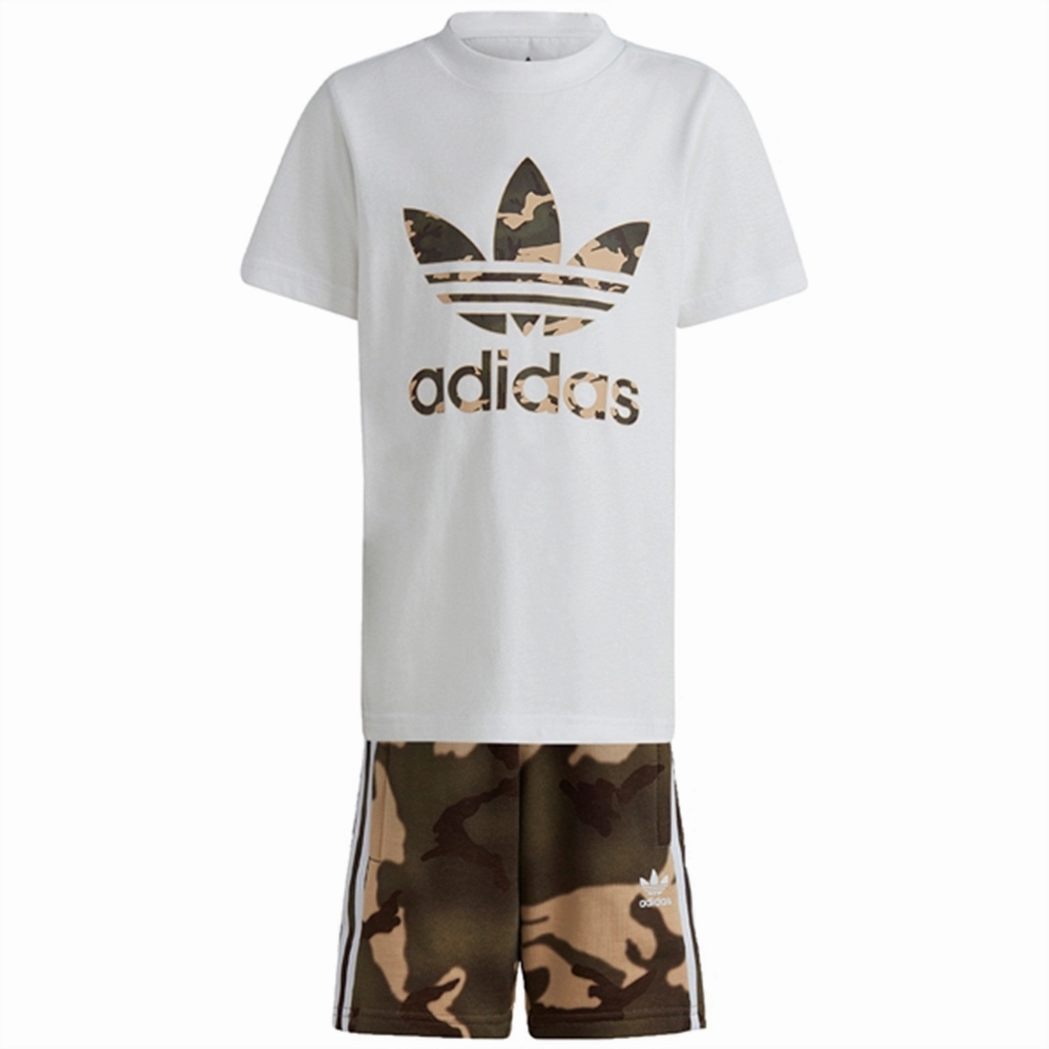 Running Shorts Reflective Safety Details adidas Originals White Shorts Tee Set