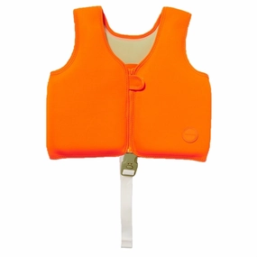 Bonded Seamless Edge Pool Ready SunnyLife Float Vest Sonny the Sea Creature Neon Orange