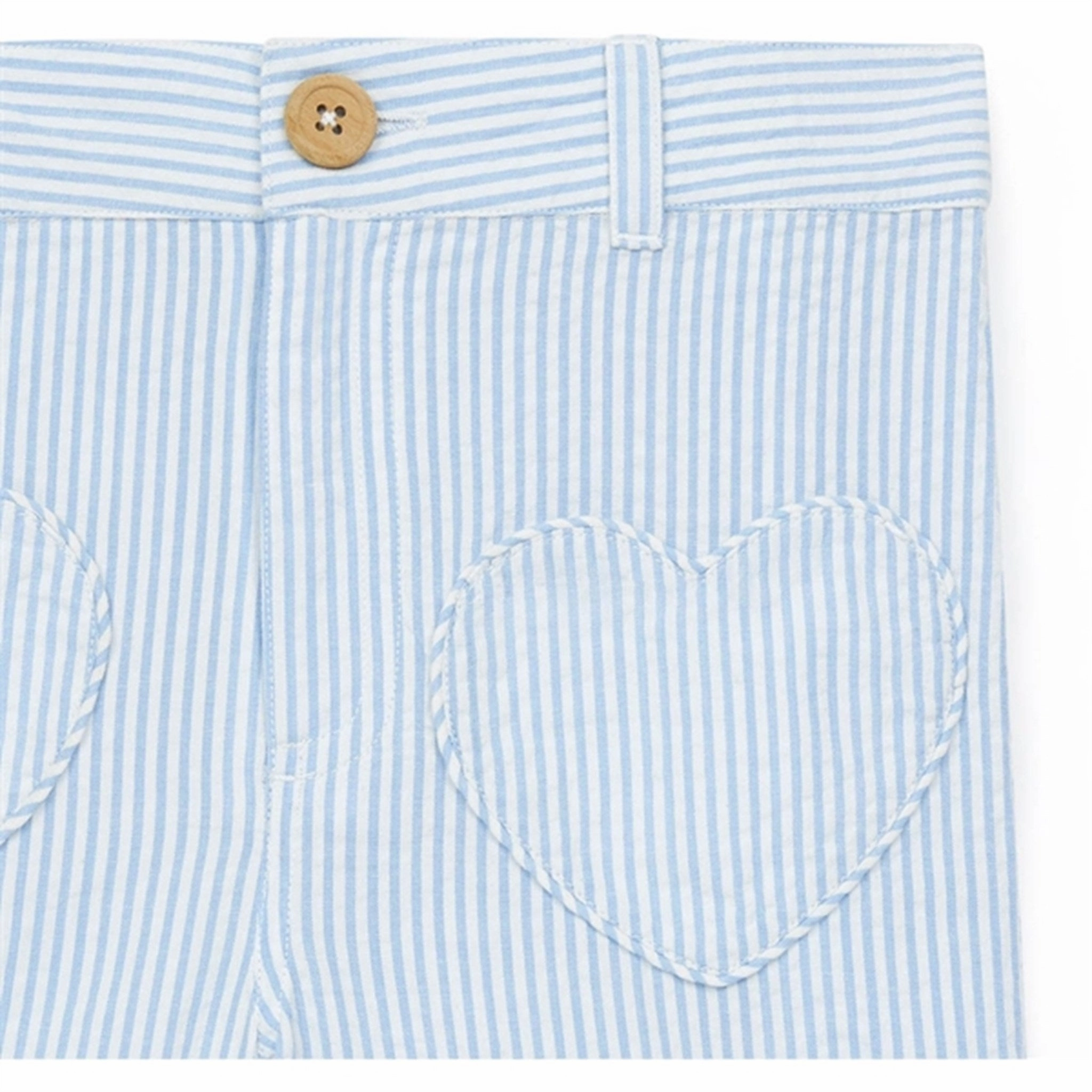 BONTON Rayure Bleue Shorts Light Stretch Durable Material