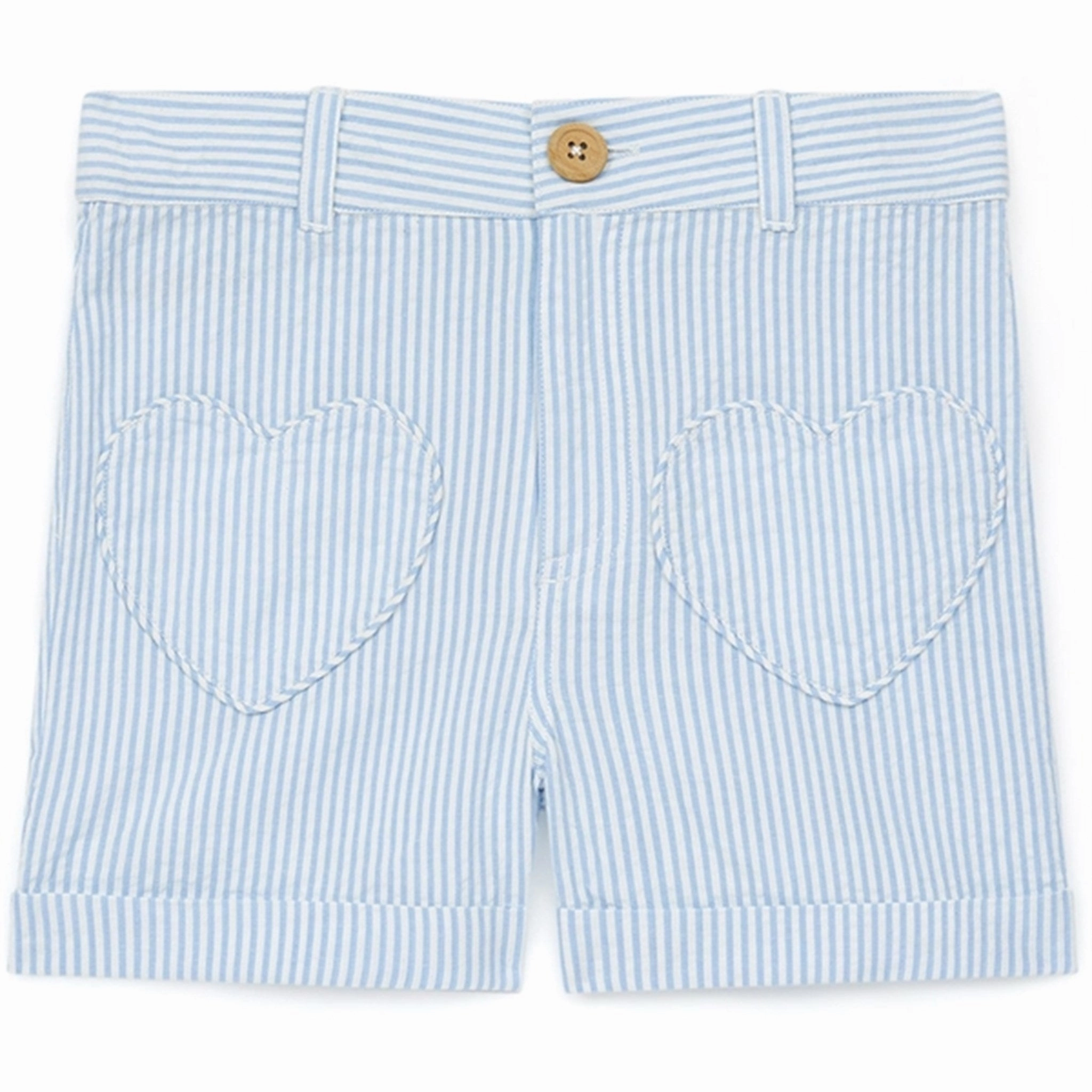 BONTON Rayure Bleue Shorts Office Wear