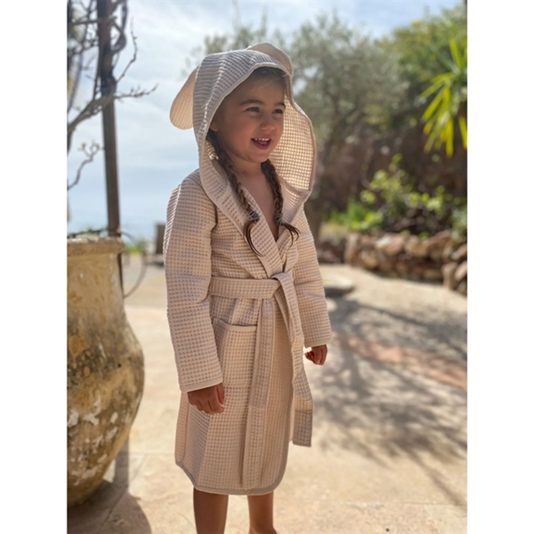 Vanilla COPENHAGEN Bathrope Waffle Oyster Grey Home Uniform